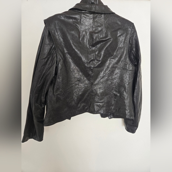 Kenneth Cole Black Leather 3 in 1 zip Leather jacket, vest and bomber | Medium - Picture 2 of 12